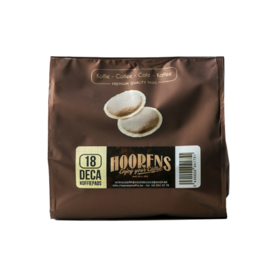 Cafeïnevrije koffiepads Deca Hoorens Koffie – 18 stuks