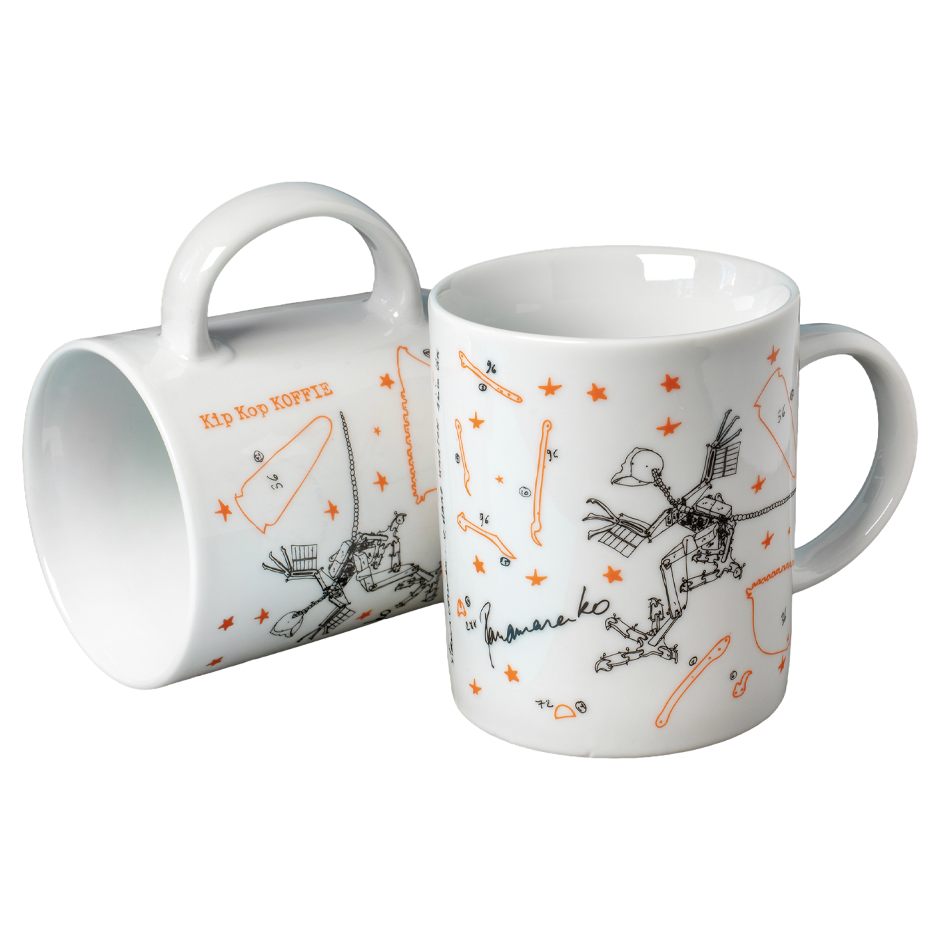 Koffiemok Panamarenko Archaeopteryx van porselein – Hoorens Koffie