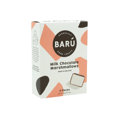 Baru Vanilla Bean Marshmallows met Belgische melkchocolade, doosje met 4 stuks