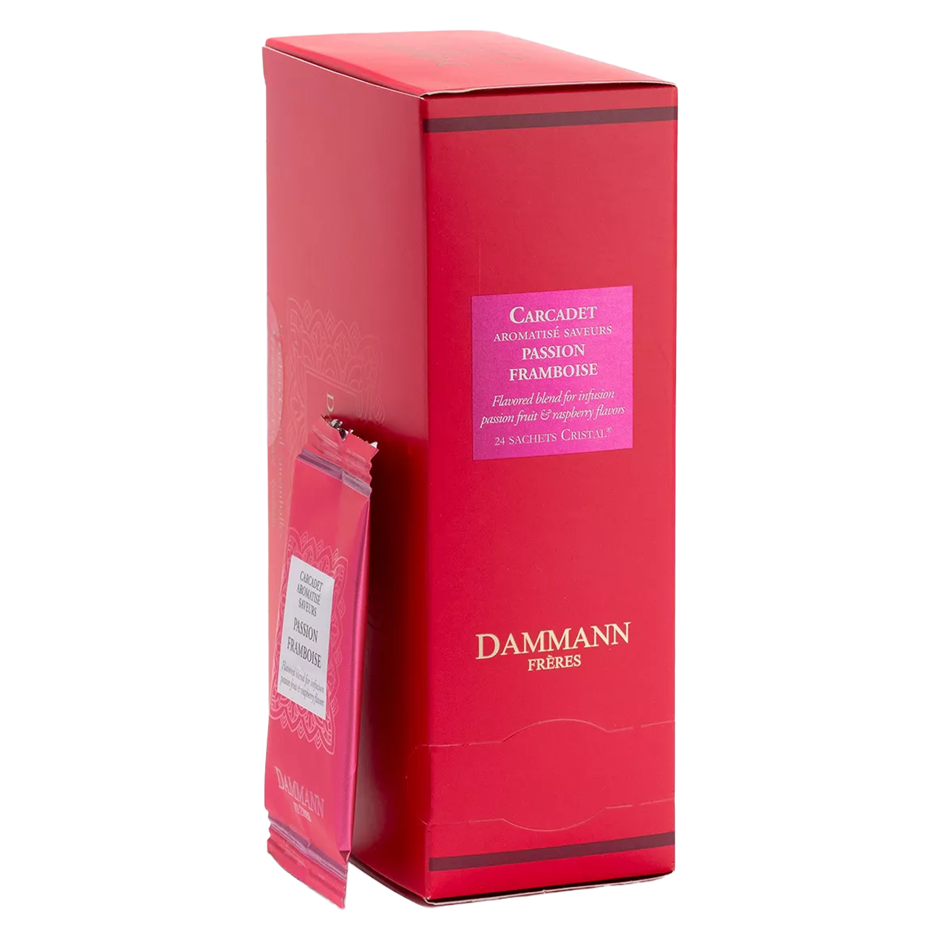 Dammann Passion Framboise – 24 Cristal theebuiltjes